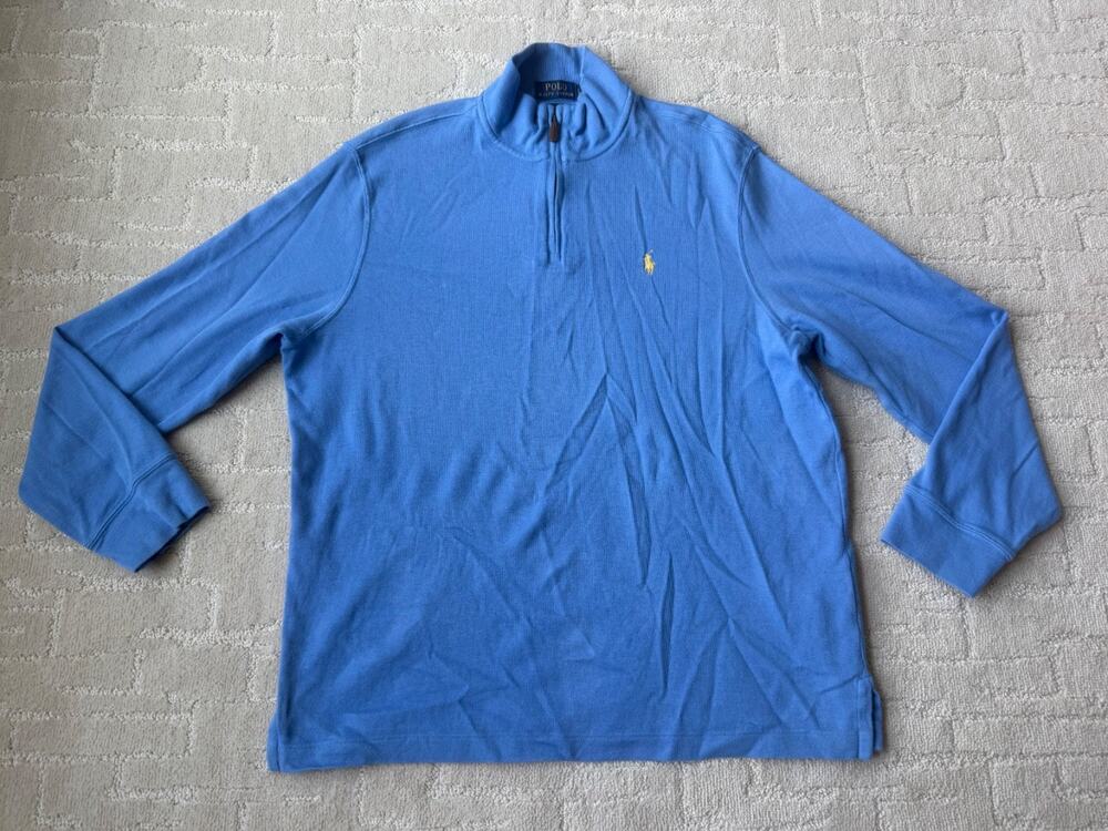 Polo Ralph Lauren Sweater Mens Estate Rib Cotton Quarter Zip Sweatshirt